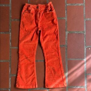 Kids Orange Corduroy Pants